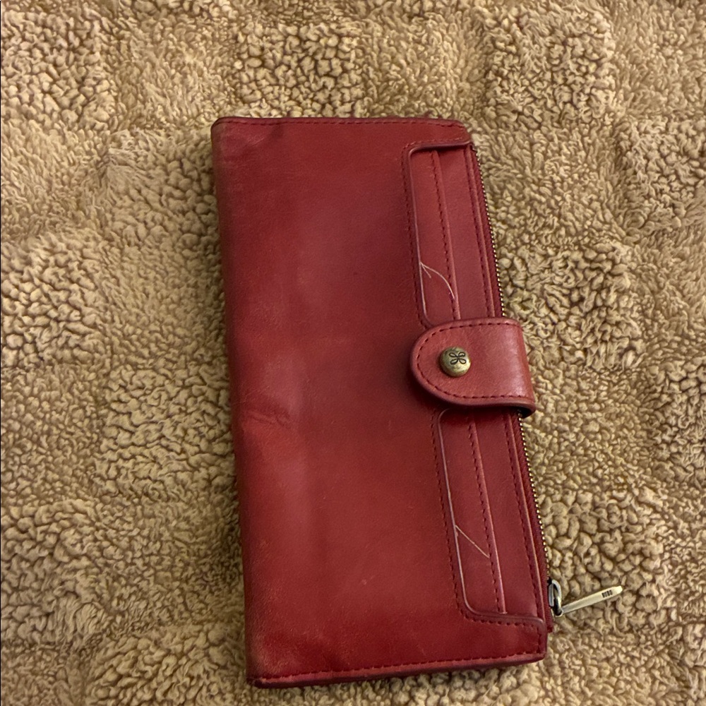 HOBO Burgundy Leather Wallet